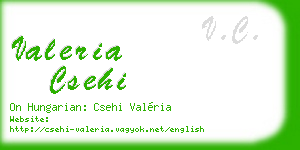 valeria csehi business card