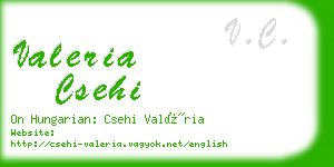 valeria csehi business card